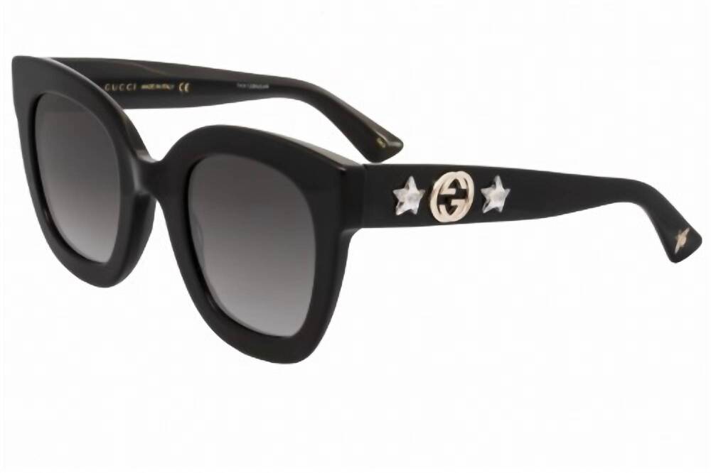 NEW GUCCI women's cat-eye sunglasses in black/grey